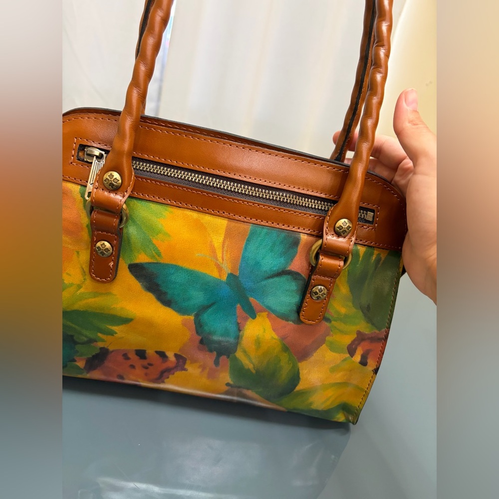 Patricia Nash Calvi Watercolor Butterfly Satchel - Picture 7 of 14